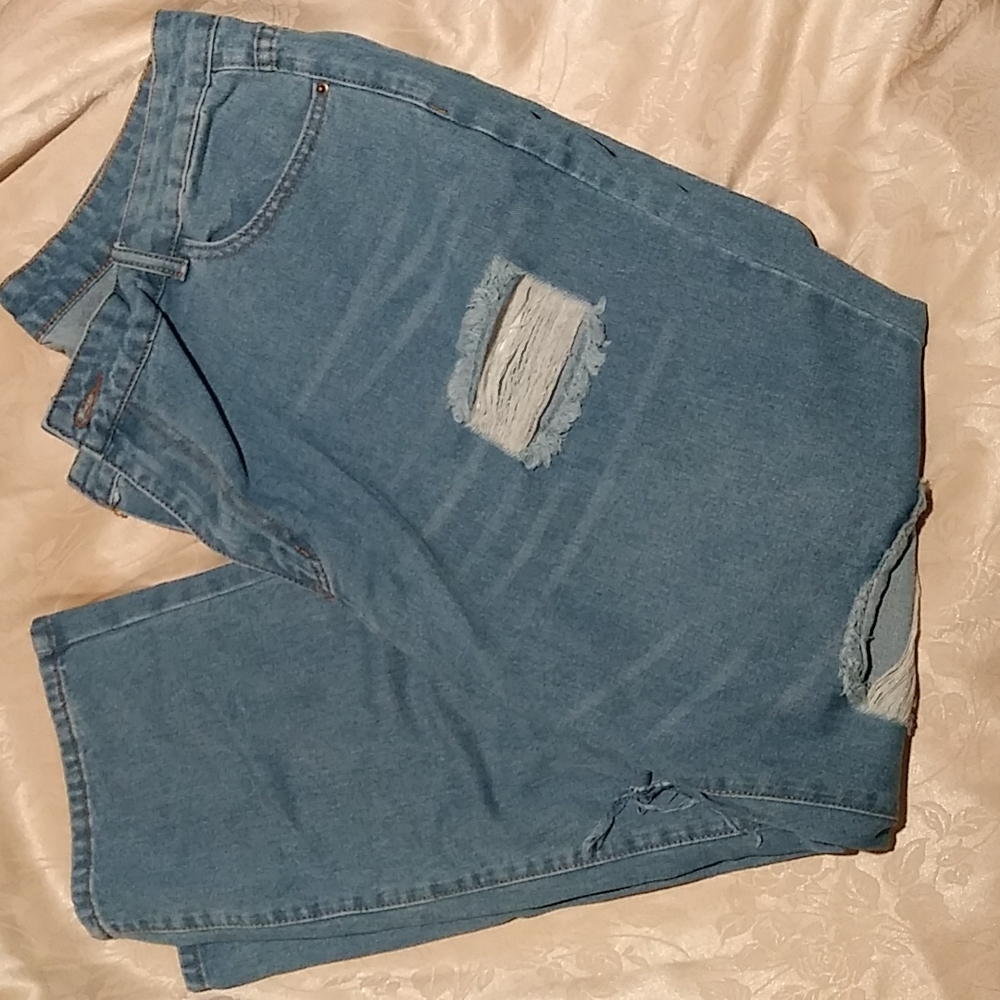 Distresses Boyfriend Jeans 3XL